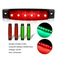 thumbnail image 5 of Boat Navigation LED Lighting Kit, TSV 4pcs 3.8inch 12V Green Red High Bright 6-LED Boat Bow Stern Light, IP65 Waterproof Port Starboard Light for Sailboat, Pontoon Boat, Kayak, 5 of 8