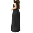 thumbnail image 2 of Robe Décontractée pour Femmes Femmes Col Rond Décontractée Poches Manches Courtes Robe Longueur au Sol Robe Ample de Soirée Vêtements pour Femmes G Beige, 2 of 6