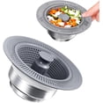 thumbnail image 1 of Colr y tapón de drenaje de fregadero de cocina de acero inoxidable 3 en 1 mejors, tapones de fregadero para tapones de fregadero de cocina y tope de drenaje, incluye cesta de colección; se, 1 of 3