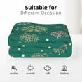 thumbnail image 6 of XMXT Throw Blanket, Cartoon Green Snowflake Flannel Blanket for Bed Sofa, 50 x 70 inches, 6 of 9
