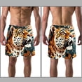 thumbnail image 3 of luoweisi Men's Beach Shorts Quick Dry Swim Trunks with Mesh Lining Leopard L, 3 of 5
