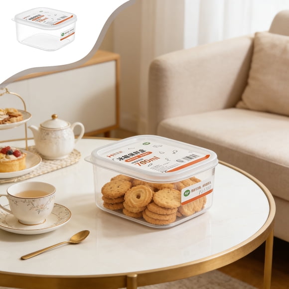 Transparent Rectangular Plastic Food Storage Containers For The Home Ideal For Kitchen Snacks Dried Goods And Keeping Grains And Pulses Fresh