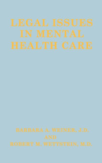 legal-issues-in-mental-health-care-hardcover-walmart