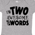 thumbnail image 4 of Inktastic I'm Two Awesome for Words 2nd birthday Boys or Girls Baby Bodysuit, 4 of 5