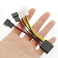 2Pcs 4Pin Molex to 3Pin Fan Power Cable Adapter Connector Computer
