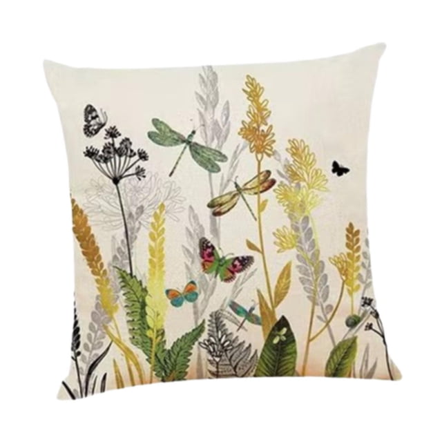 Almohada decorativa de lino cuadrada, decoración del hogar, regalo cómodo, creativo y suave. B