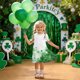 thumbnail image 2 of Niñas Vestido de Día de San Patricio Manga Corta Cuello Redondo Verano Casual para 3-12 Años Niños Niños, 2 of 9