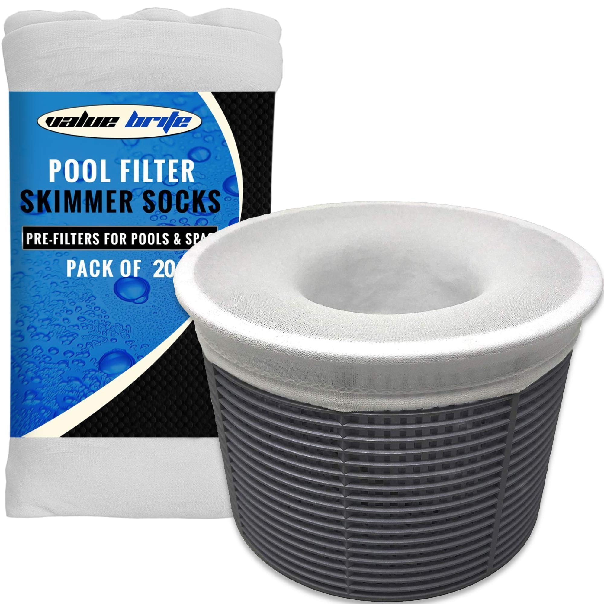 and Skimmers Pack of 12 Fine Mesh Swimming Pool & Spa Pre-Filter Savers for Filters Pool Skimmer Socks Baskets 