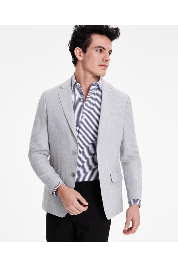 Mens Modern Fit Notched lapel Sport Coat Light Grey Size 48R NWT