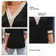 thumbnail image 5 of Blusa con costura de encaje, blusa de manga corta, blusa de encaje para mujer, blusa de media manga para mujer, blusa con cuello en V, diseño aerodinámico, 5 of 6