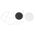 thumbnail image 4 of 55.1in Round Clothing Rack, Clothes Display Rack, Rotatable Garment Rack(Black+White), 4 of 11