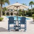 thumbnail image 5 of SERWALL Tall Adirondack Chairs Set of 2 with Double Layer Connecting Tray, HDPE Bar Height Outdoor Chairs, for Patio, Balcony, Porch, Pool, Navy, 5 of 9