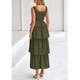 thumbnail image 2 of Vestido PRETTYGARDEN para mujer 2025, verano, sin mangas, color verde militar, 2 of 9
