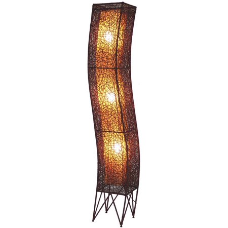 Star Square Woven Wicker Serpentine Floor Lamp - Walmart.com