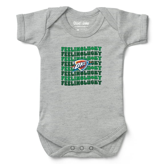 Newborn & Infant Chad & Jake Heather Gray Oklahoma City Thunder St. Patrick's Day Feeling Lucky Bodysuit