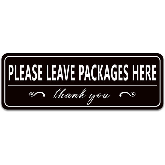Please Leave Packages and Deliveries Here Vintage Metal Tin Sign - intage Tin Hanging Plaque, Place Packages Here Sign for Home,Office,Shop,Box, Door Tin Hanging16 x 6 Inch