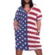 thumbnail image 1 of Vestido con bandera de Estados Unidos para mujer, elegante vestido con bolsillo, elegante vestido, hermoso vestido., 1 of 6