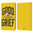 thumbnail image 1 of Head Case Designs Officially Licensed Peanuts Varsity Sports Charlie Brown Good Grief 2 Leather Book Wallet Case Cover Compatible with Apple iPad 9.7 2017 / iPad 9.7 2018, 1 of 6