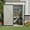 Dark green, variant on 5x3 FT Metal Outdoor Storage Outdoor Storage – Lockable Door – Sloped Roof – Weatherproof Galvanized Steel Utility Cabinet for Garden, Patio, Lawn Tools – UV Resistant – Navy Blue, 5x3FT