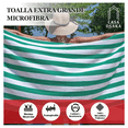 thumbnail image 4 of "Toalla Rayada Extra Grande Microfibra Suave 180x100 Belug Color Verde Rayas ", 4 of 5