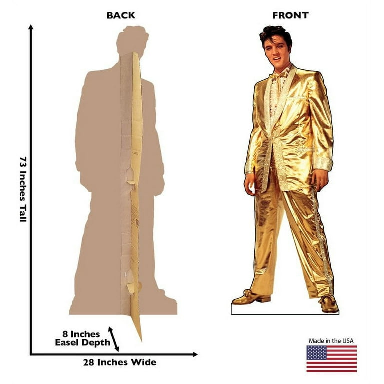 Elvis Presley Gold Lame Suit Life-Size Stand-Up Cardboard Cutout