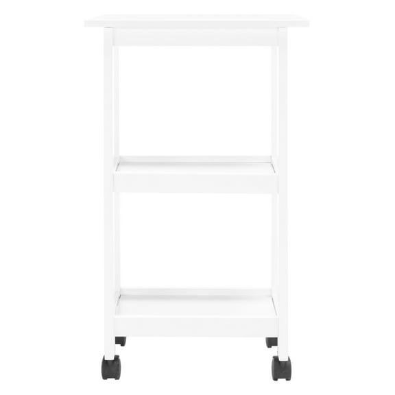 Safavieh Kitchen Storage Carts with Shelf, Metal White, 12 in
