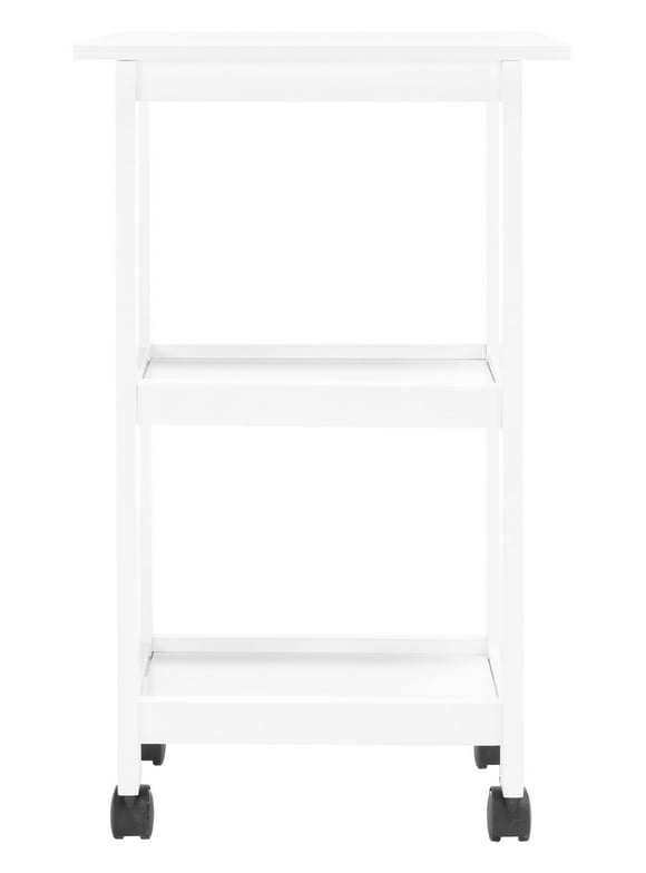 SAFAVIEH Bevin 2 Shelf Kitchen Cart, White (20 in. W x 12 in. D x 33 in. H)
