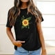 thumbnail image 2 of Tops con estampado de girasol de Pascua de manga corta con cuello redondo a la moda para mujer Fridja  hjk3685, 2 of 7