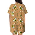thumbnail image 4 of Womens Pajama Sets With Pocket, bee cute polka dots cartoon Lounge Sets Short Sleeve Sleepwear PJ Sets for Women, 4 of 6