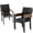 Black, variant on LIFERUN Patio Chairs Set of 6, Stackable Aluminum Outdoor Chair with Quilted Textilene & WPC Handrail, 17" Seat Height, All Weather Chair for Patio, Balcony, Poolside & Restaurants, Black