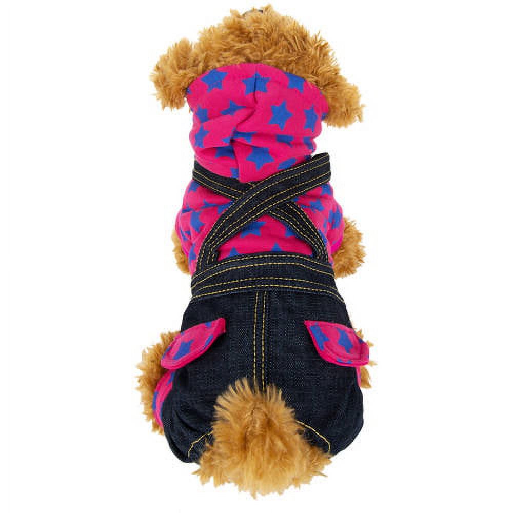 CUECUEPET Cotton Denim Overall Suspenders Suit Single Piece Easy to put on for Boy or Girl Dogs or Puppies [Multiple Sizes Available]