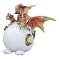 thumbnail image 3 of Solar Raeon Crystal Hydra 3 Headed Dragon Hatchling In Egg Shell Statue Decor, 3 of 6