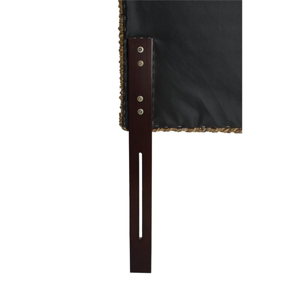 Maklaine Banana Leaf Honey/Dark Brown Headboard Rectangular 78.5" Unassembled