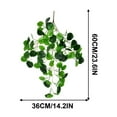 thumbnail image 3 of 4pcs Artificial Hanging Plants Vines Fern Fake Hanging Plant Faux Hanging Flowers Vine Outdoor UV Resistant Plastic Plants Wall Indoor Hanging Baskets Wedding Garland Decor B, 3 of 4