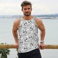 thumbnail image 5 of Rocae Pandas Between Clouds and Stars for Men's Workout Tank Top Men's Running Tank Top Dry Fit Athletic Workout Tank TopsLarge, 5 of 9