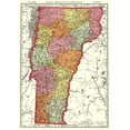 thumbnail image 2 of Rand McNally 11x14 Gold Ornate Wood Framed with Double Matting Museum Art Print Titled - Vermont - Rand McNally 1904, 2 of 4