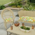 thumbnail image 4 of Jordan Manufacturing 18" x 18" Sun River Garden Multicolor Floral Square Tufted Contoured Outdoor Wicker Seat Cushion (2 Pack), 4 of 15