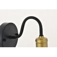 thumbnail image 3 of Serif 1 light brass and black Wall Sconce, 3 of 7