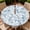 Coastal Sketch, variant on Round Outdoor Tablecloth With Umbrella Hole, Zippered Fitted Tablecloth With Elastic Edge, Waterproof Table Cloth Tablecover For Picnic Party Fits 32"-36" Round Table, Blue Gingham