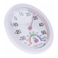 thumbnail image 5 of Outdoor Indoor Thermometer Temperature Meter Humidity Hygrometer Clock Shape White, 5 of 5