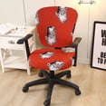 thumbnail image 3 of Cateissary Cubierta suave y cómoda de la silla de la oficina del estiramiento de la experiencia del asiento de la cubierta de la silla del Decoración del hogar gris 1, 3 of 6