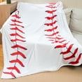 thumbnail image 3 of Baseball Blanket Twin Size Baseballs Throw Blanket Baseball Gifts for Boys and Adults Flannel Soft Sport Throw for Baseball Lover All Season Couch Bed Sofa Home Decor (60"x80", White Baseball), 3 of 6