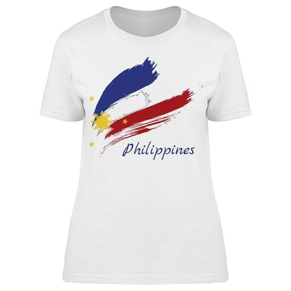 Brush Stroke "philippines" T-Shirt Women -Image by Shutterstock, Female 3X-Large