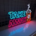 thumbnail image 3 of Handmadetneonsign Custom Take Away Coffee Neon Sign, Coffee Shop LED Sign, Cafe Neon Light, 3 of 5