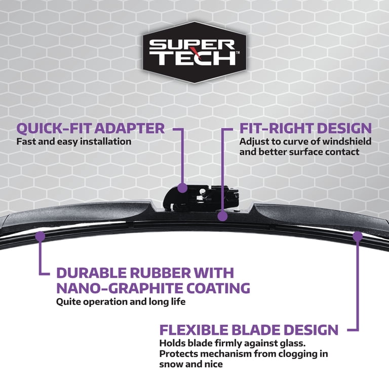 Super Tech 22" Hybrid Wiper Blade, Ceramic Shield photo 5
