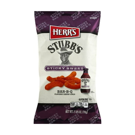 Herr's Stubb's Sticky Sweet Bar-B-Q Cheese Curls, 2.75-oz.