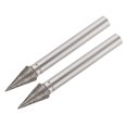thumbnail image 1 of Brocas de diamante, brocas de molienda para herramienta rotativa de 1/4 de pulgada de vástago, cónica de 8mm, 150 granos, 2 piezas, 1 of 4