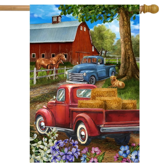 Briarwood Lane Country Lane Spring House Flag