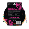 thumbnail image 2 of Ernie Ball Braided Instrument Cable - Neon Orange, Straight/Right Angle, 18', 2 of 2