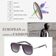 thumbnail image 3 of Gafas de sol de aviador cuadradas para mujer y hombre, gafas de sol de aviador retro, 3 of 5